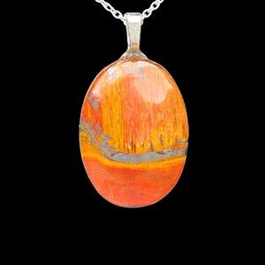 Elegant stunning red tiger eye Pendant Necklace